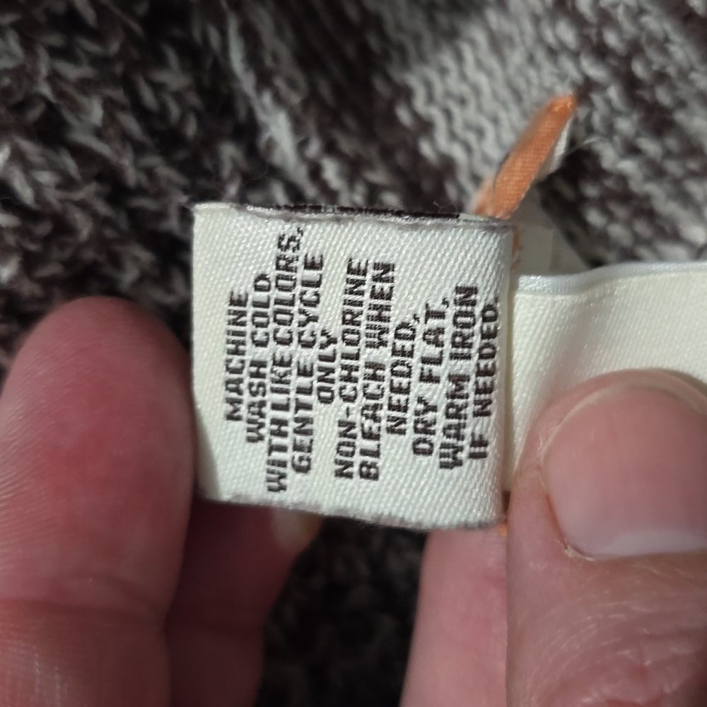 Mudd Love Peace Happiness Gray‎ Cowl Neck Short Sleeve Sweater Dress Women Large - Picture 7 of 11